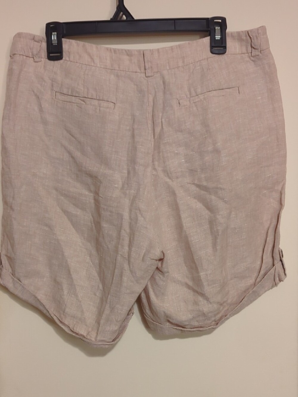 Jones New York Light Tan Linen Bermuda Shorts - Picture 3 of 4